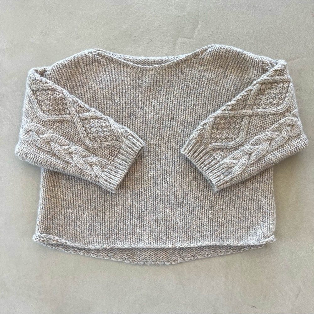 PLAY UP Baby Toddler Cable Knit Layering Sweater, 24m,‎ Oat